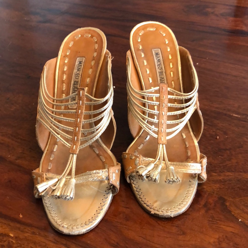 Manolo Blahnik Strappy Heels